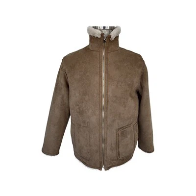 Mens Faux Cóta Shearling Beige